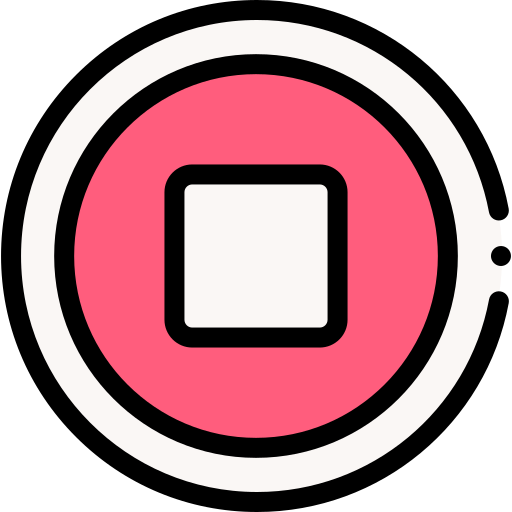 중지 Detailed Rounded Lineal color icon