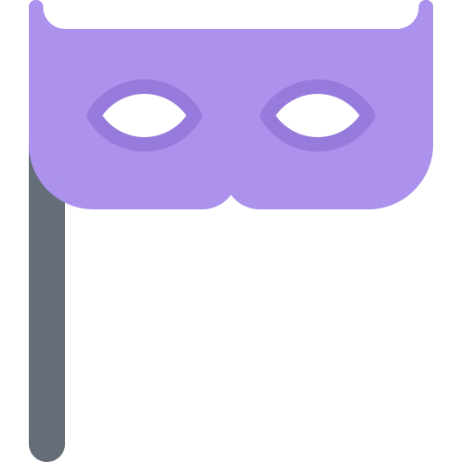 máscara de fiesta Coloring Flat icono