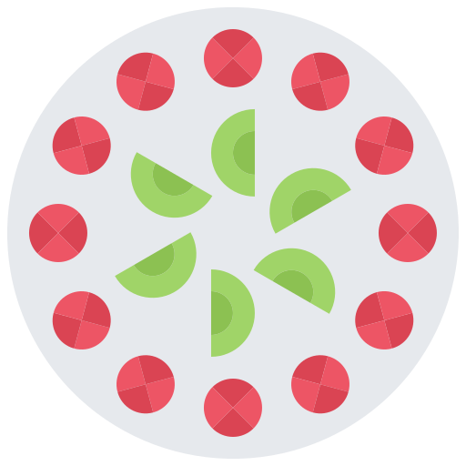 간식 Coloring Flat icon