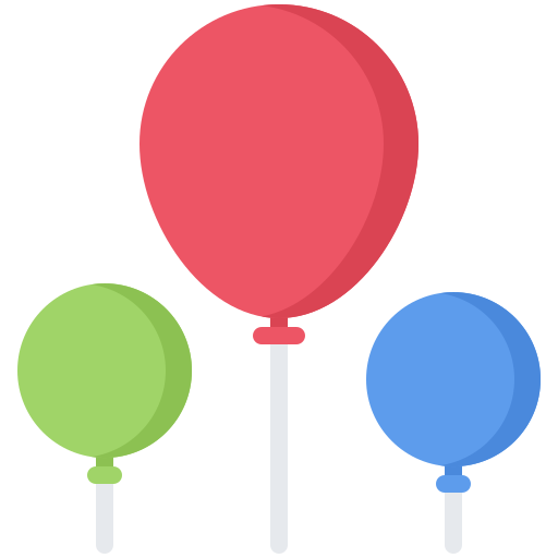 des ballons Coloring Flat Icône