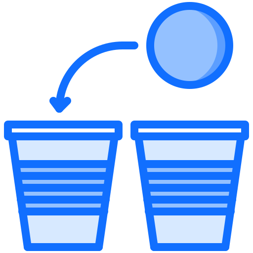 Beer pong Coloring Blue icon
