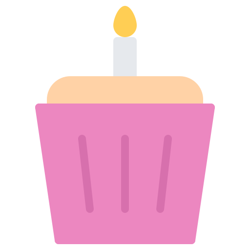 Торт на день рождения Coloring Flat иконка