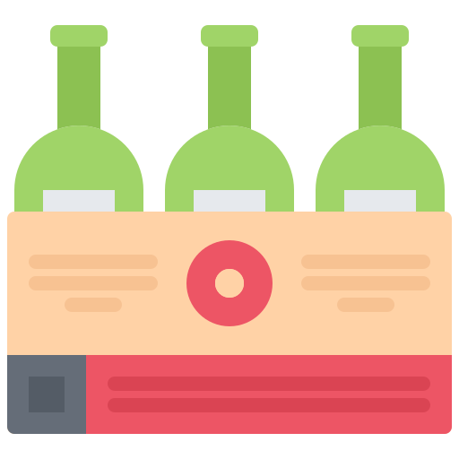 Beer bottle Coloring Flat icon