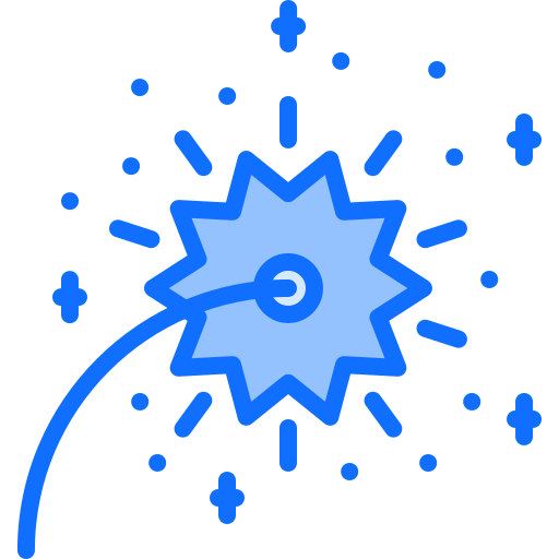 feuerwerk Coloring Blue icon