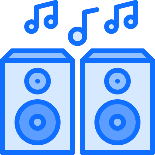 caixas de som Coloring Blue Ícone