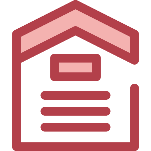 Building Monochrome Red icon