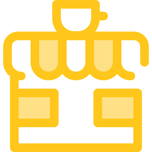 カフェ Monochrome Yellow icon