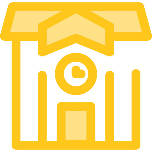 school Monochrome Yellow icoon