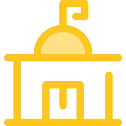 市役所 Monochrome Yellow icon