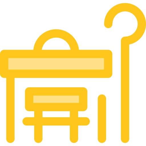 bushaltestelle Monochrome Yellow icon