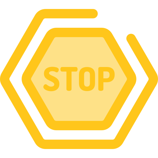 Traffic sign Monochrome Yellow icon