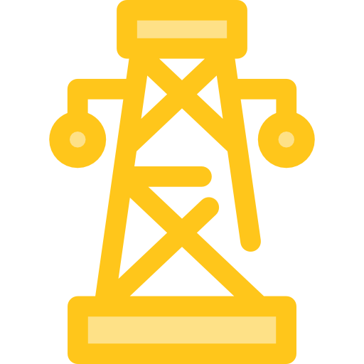 torre eletrica Monochrome Yellow Ícone