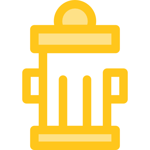 Fire hydrant Monochrome Yellow icon