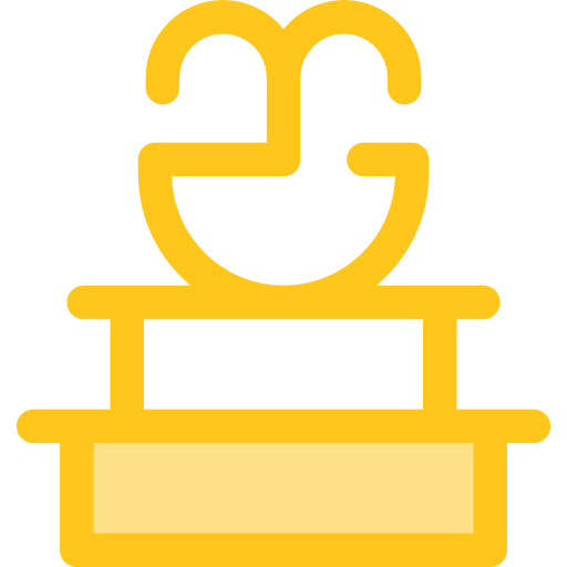 분수 Monochrome Yellow icon