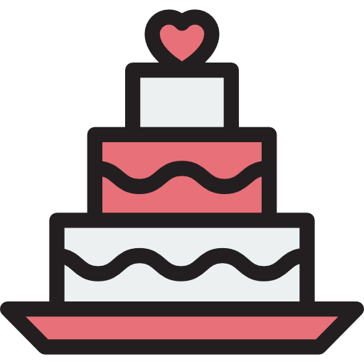 Wedding Detailed Rounded Lineal color icon
