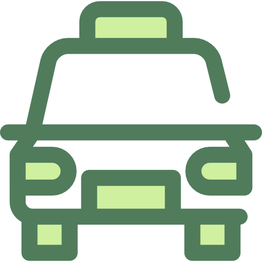 taxi Monochrome Green Icône