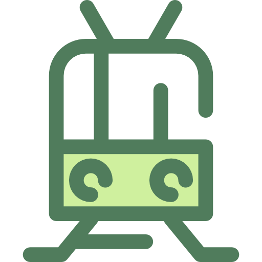 Tram Monochrome Green icon