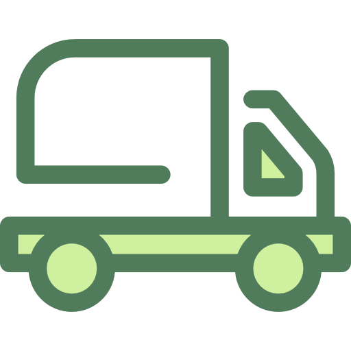 un camion Monochrome Green Icône