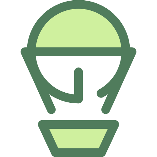 balon na gorące powietrze Monochrome Green ikona