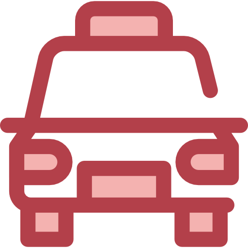 タクシー Monochrome Red icon