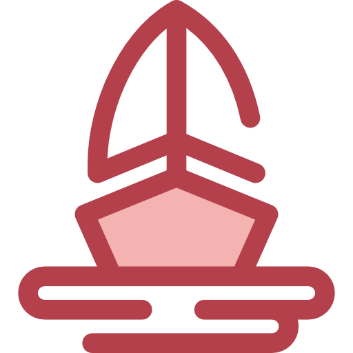 船 Monochrome Red icon