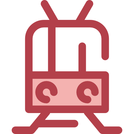 トラム Monochrome Red icon