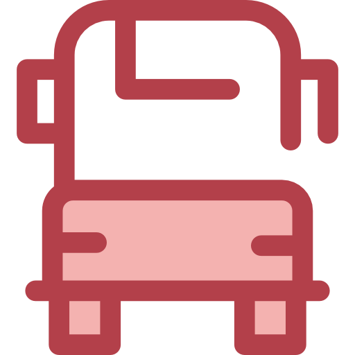 bus Monochrome Red icon