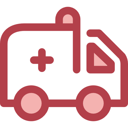ambulance Monochrome Red icoon