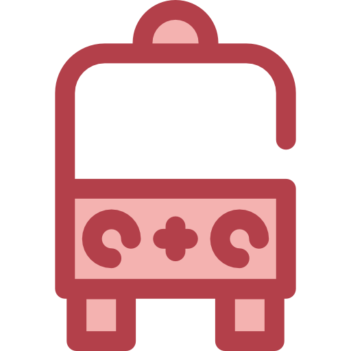 Ambulance Monochrome Red icon