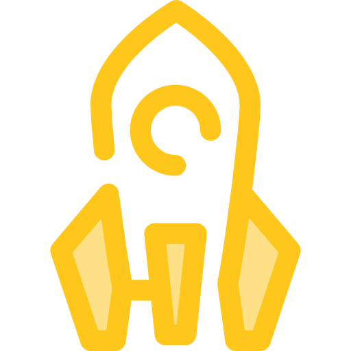 cohete espacial Monochrome Yellow icono