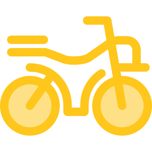 Motorcycle Monochrome Yellow icon