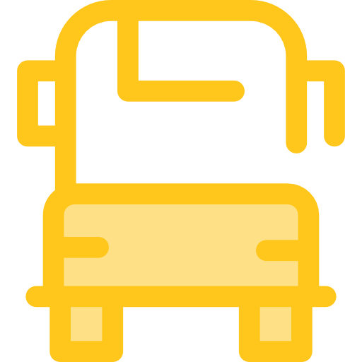 Bus Monochrome Yellow icon