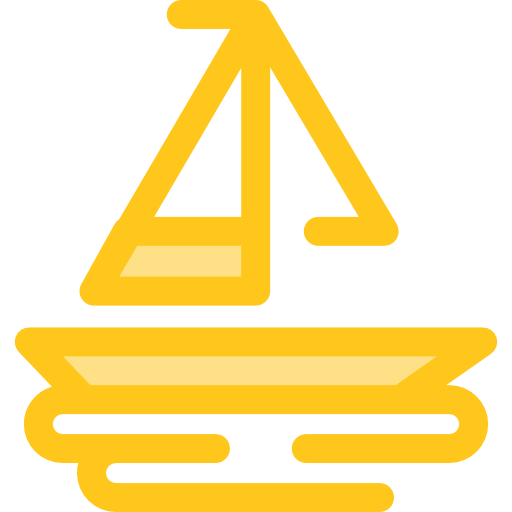 barca a vela Monochrome Yellow icona