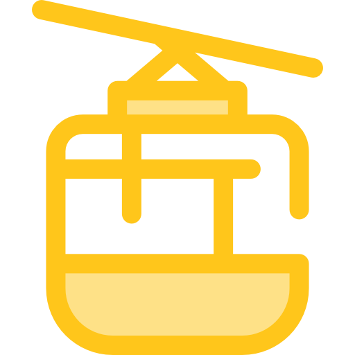 cabine de téléphérique Monochrome Yellow Icône