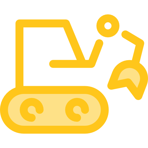 Excavator Monochrome Yellow icon