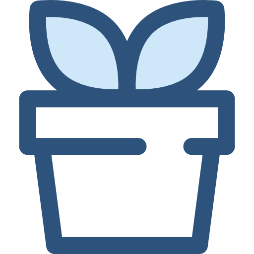 pflanze Monochrome Blue icon