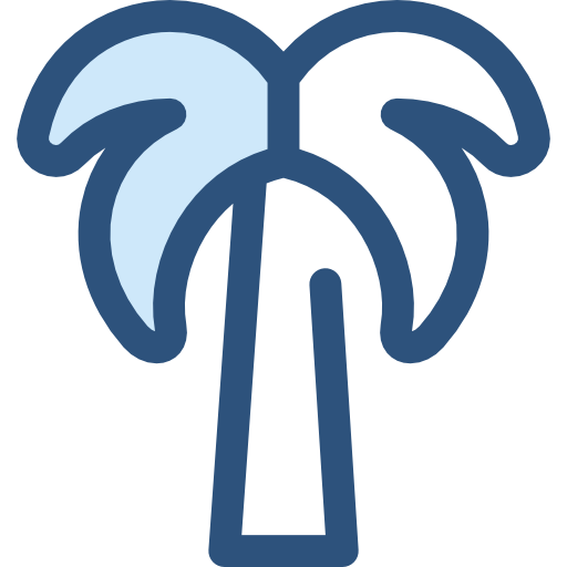 palmboom Monochrome Blue icoon