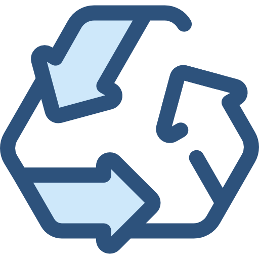 recyceln Monochrome Blue icon