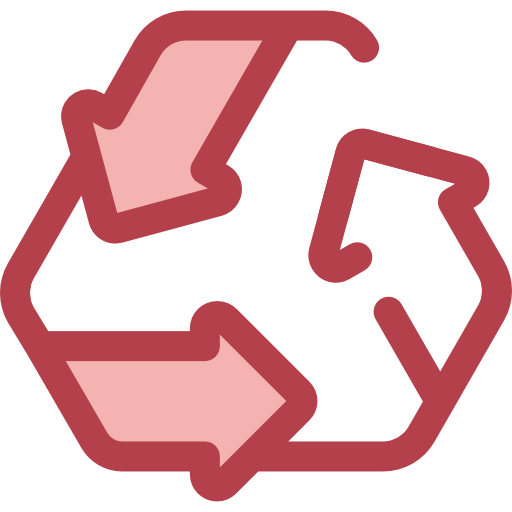 recyceln Monochrome Red icon
