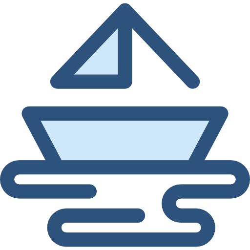 segeln Monochrome Blue icon