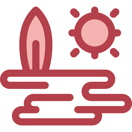 바닷가 Monochrome Red icon
