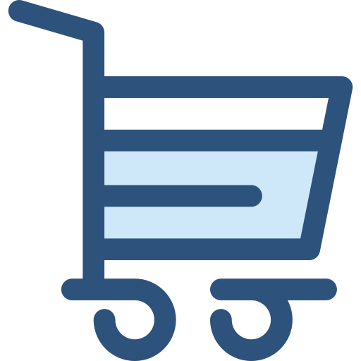 carrito de compras Monochrome Blue icono