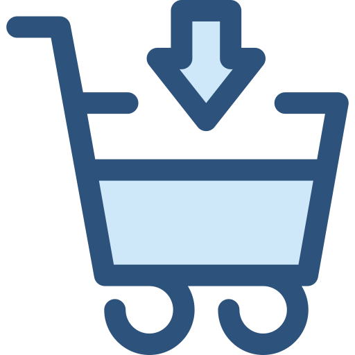 쇼핑 카트 Monochrome Blue icon