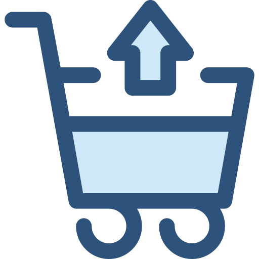 carrito de compras Monochrome Blue icono