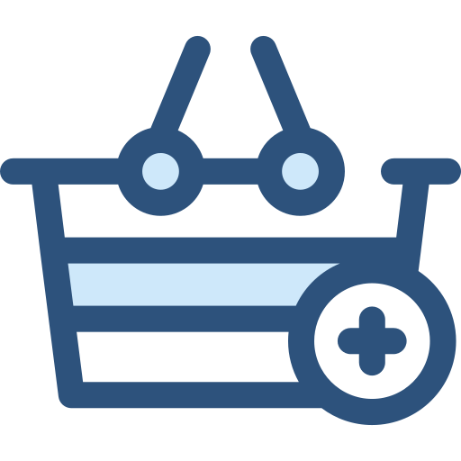 cesta de la compra Monochrome Blue icono