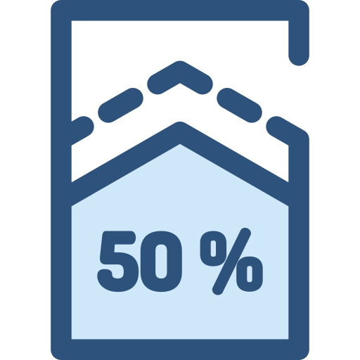 Percentage Monochrome Blue icon