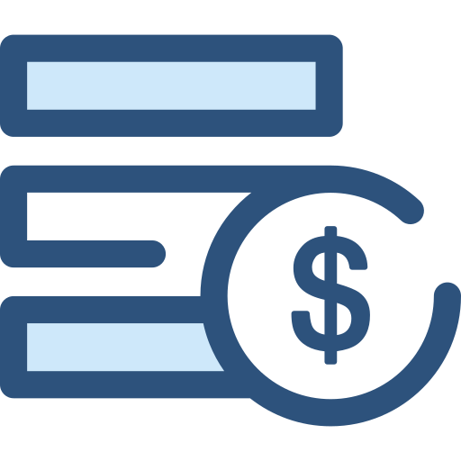 Dollar Monochrome Blue icon