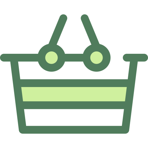 cesta de la compra Monochrome Green icono