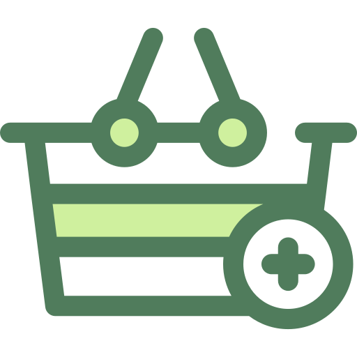 cesta de la compra Monochrome Green icono
