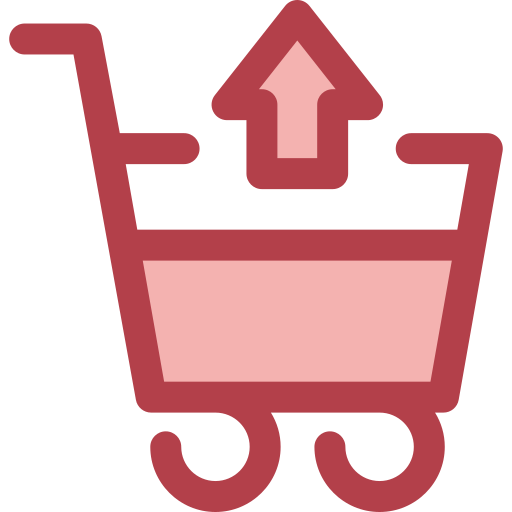 쇼핑 카트 Monochrome Red icon